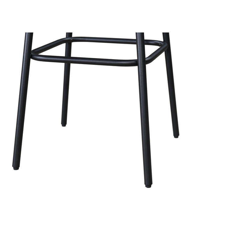 Doheny 29" Black and Tan Swivel Barstool with Leather Seat
