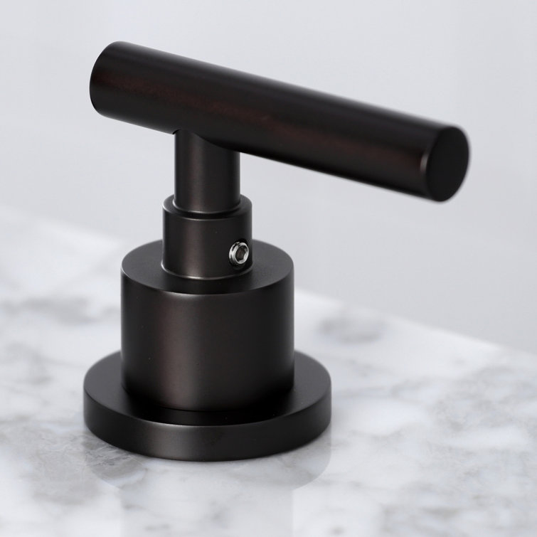 Oil Rubbed Bronze Widespread Bathroom Faucet with Drain Assembly