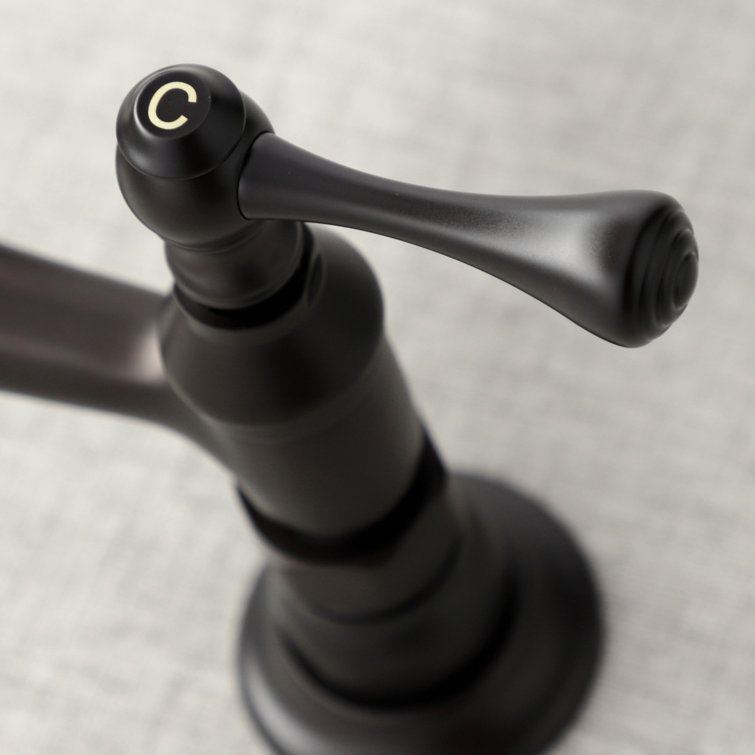 Elegant Vintage 8" Wall Mount Bathroom Faucet in Oil Rubbed Bronze