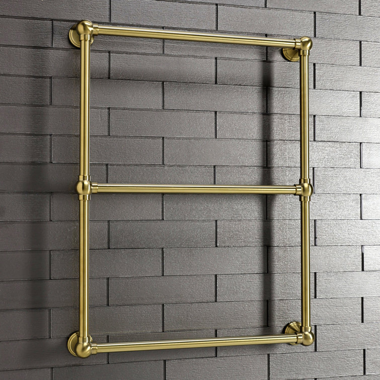 Kingston Brass Maximilien 24-Inch Wall Mount 3-Bar Towel Rack