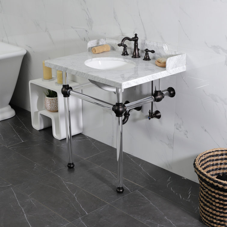 Elegant Matte Black Widespread Bathroom Faucet with Bronze Accents