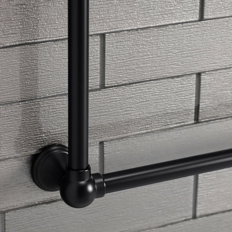 Matte Black 30-Inch Wall Mounted 3-Bar Towel Rack