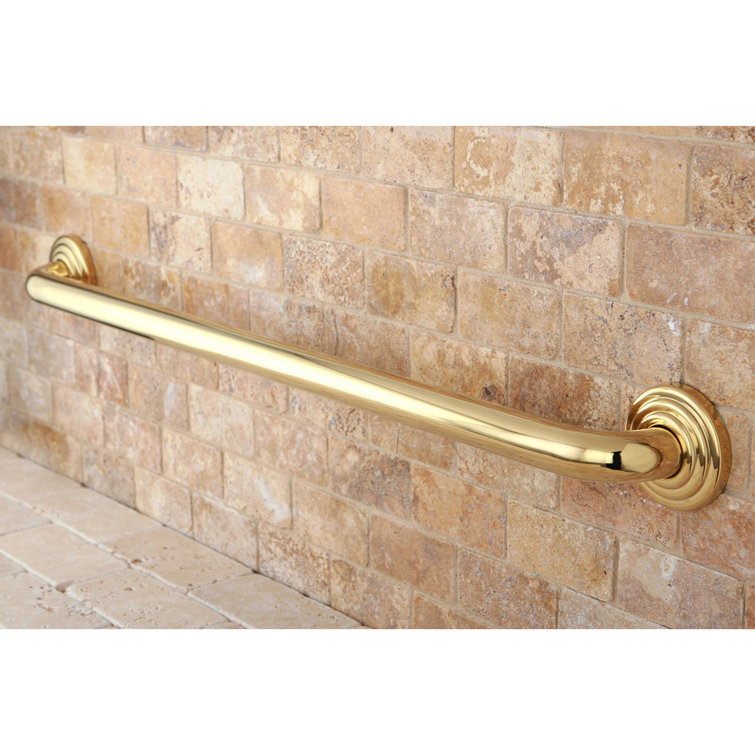 Polished Brass 30-Inch Stainless Steel Grab Bar