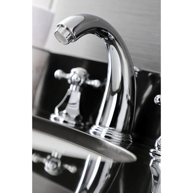 Metropolitan Polished Chrome Widespread Bathroom Faucet with Dual Cross Handles