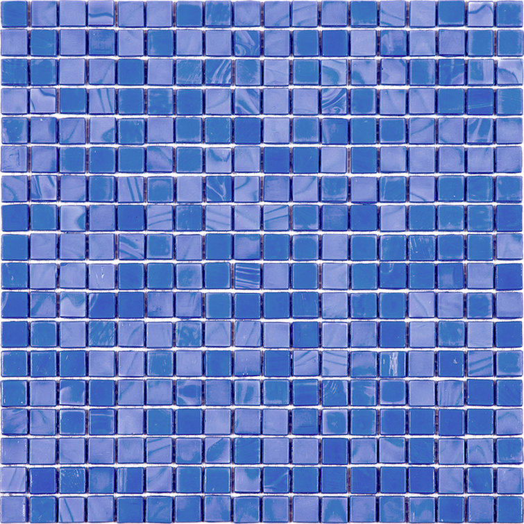 Neon Blue Glass Mosaic Wall and Floor Tile