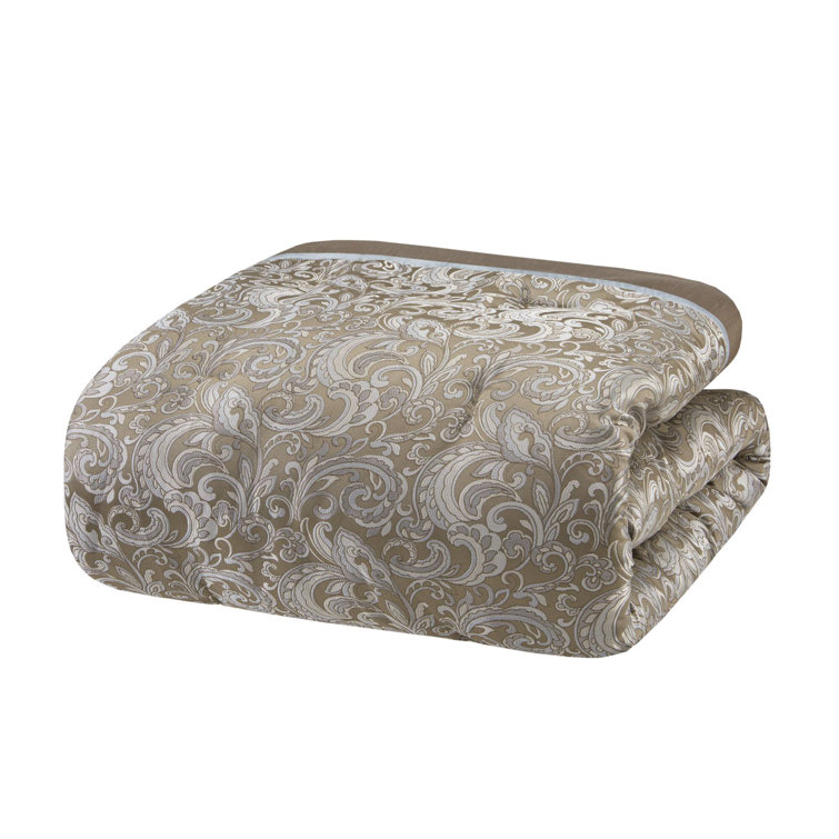 Brystol 24-Piece Blue and Brown Queen Comforter Set