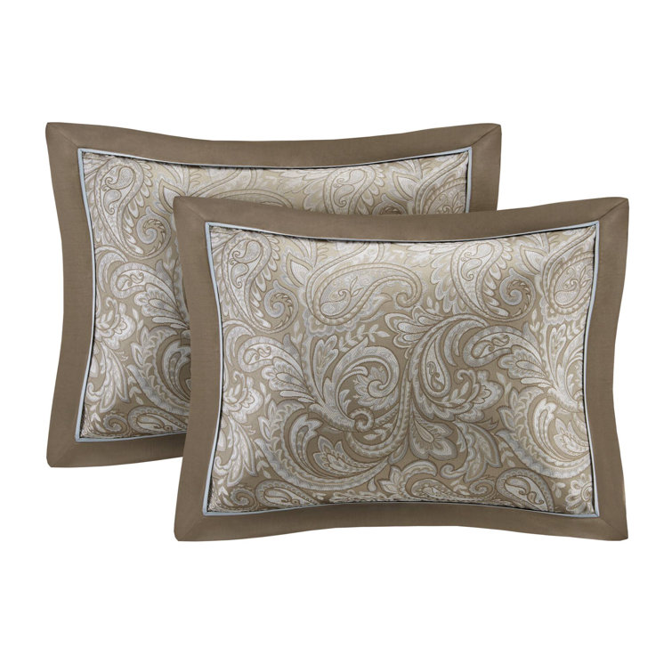 Brystol 24-Piece Blue and Brown Queen Comforter Set