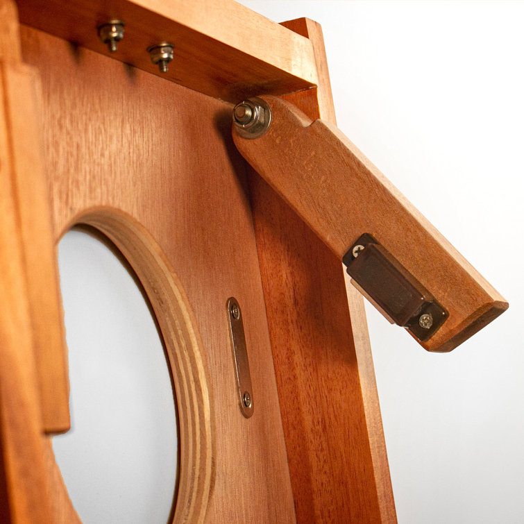 Compact Mahogany and Plywood Cornhole Set with Carrying Case