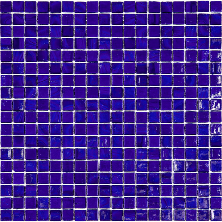 Glossy Royal Blue Glass Mosaic Wall and Floor Tile