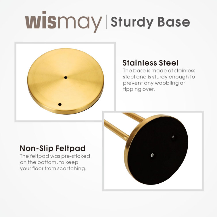 Gold Stainless Steel Freestanding Toilet Paper Holder with Phone Shelf
