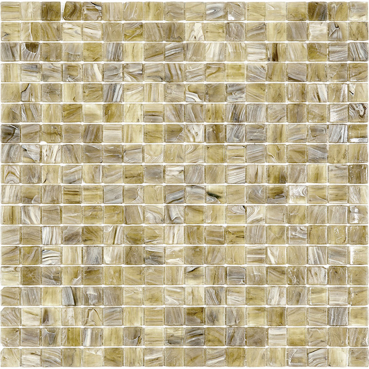 Golden Beige Glass Mosaic Wall and Floor Tile