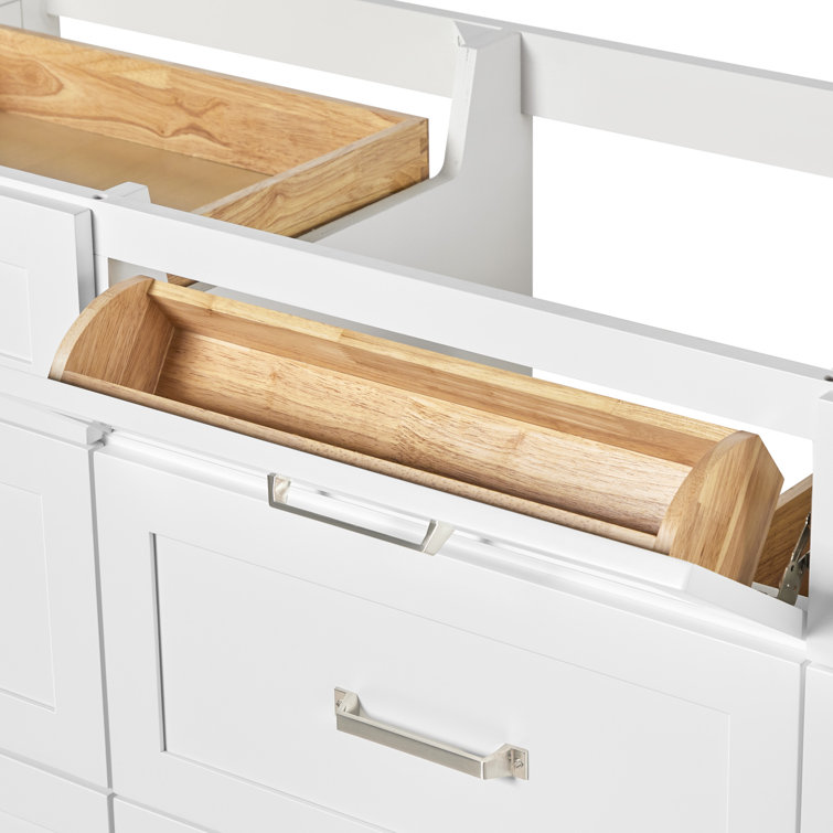 Monroe 67" White Wood Single Vanity with Quartz Top