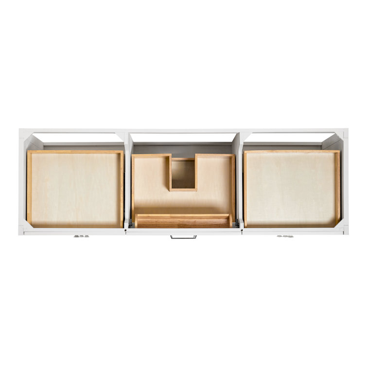Monroe 67" White Wood Single Vanity with Quartz Top