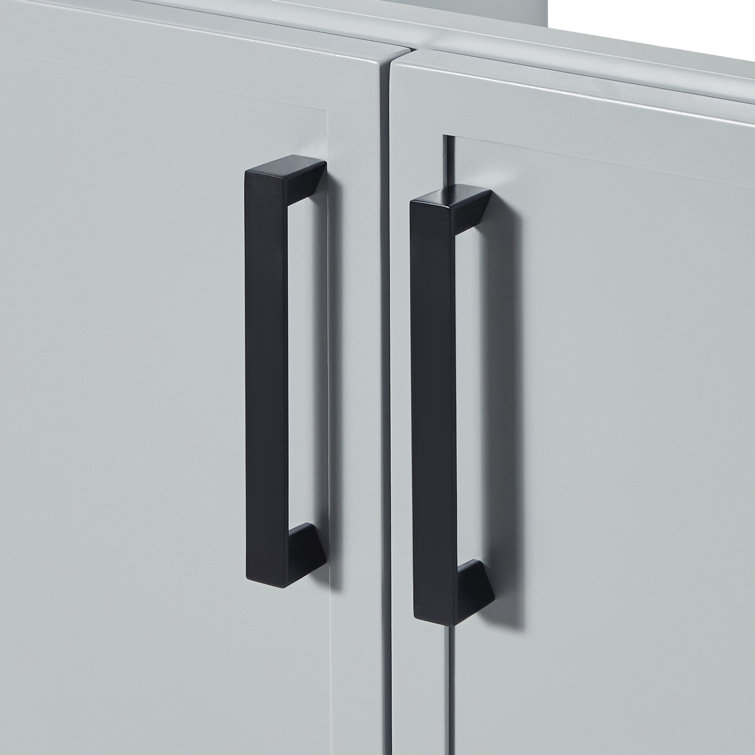 Kelly 60-inch Light Gray Wood Double Freestanding Vanity Cabinet
