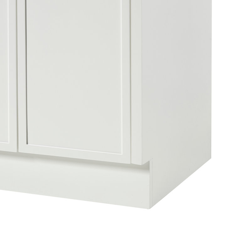 Kelly 67" White Double Sink Vanity with Carrara Marble Top