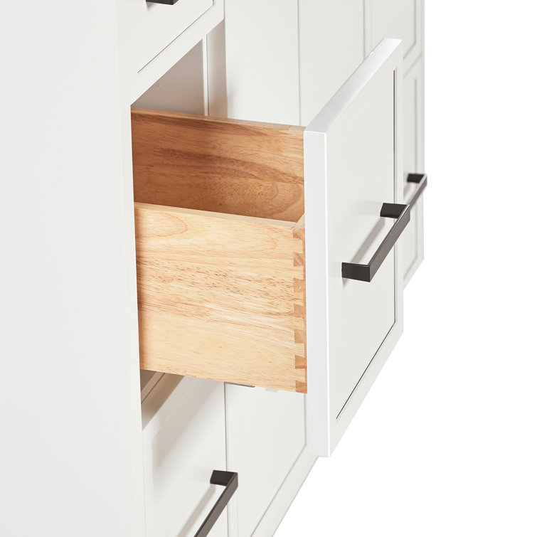 Kelly 67" White Wood Single Sink Vanity with Quartz Top