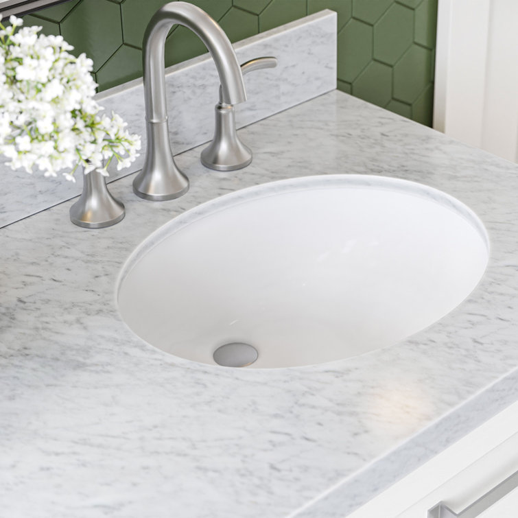 White Double Sink Freestanding Vanity with Carrara Marble Top