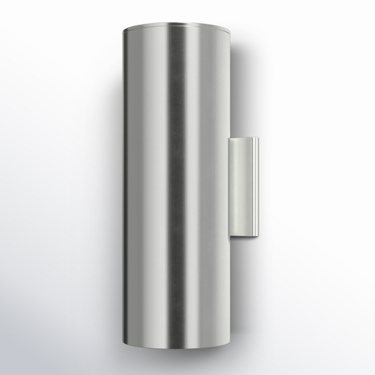 Brushed Aluminum 15" Modern Minimalist Outdoor Wall Sconce