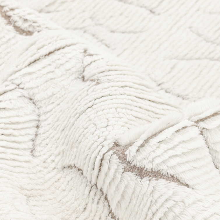 Ivory Hand-knotted Wool Rectangular Area Rug 9' x 12'