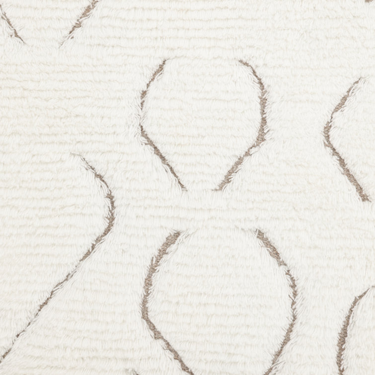 Ivory Hand-knotted Wool Rectangular Area Rug 9' x 12'