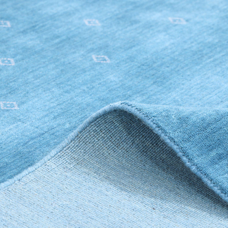 Sapphire Geometric Hand-Loomed Wool Area Rug 8' x 10'