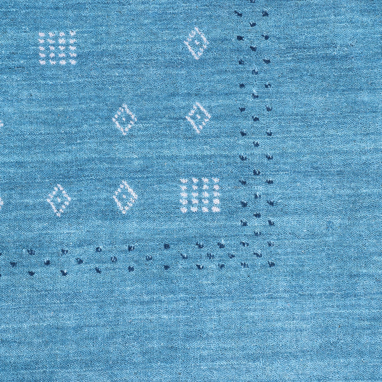 Sapphire Geometric Hand-Loomed Wool Area Rug 8' x 10'