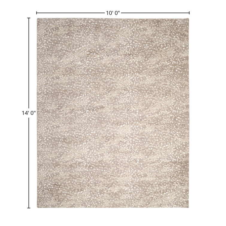 Farah Hand-Knotted Brown Wool 10' x 14' Rug