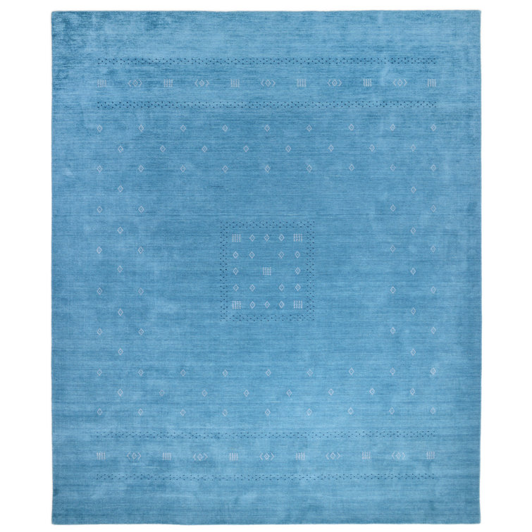 Sapphire Geometric Hand-Loomed Wool Area Rug 8' x 10'