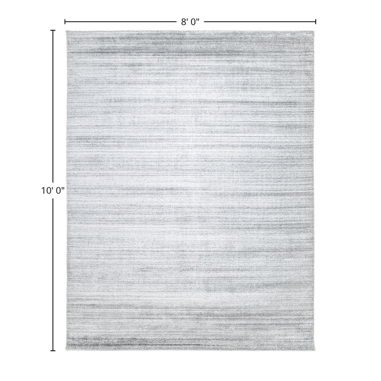 Heather Stripe Hand-Knotted Wool & Viscose 8' x 10' Area Rug