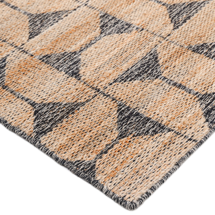 Transitional Handmade Flatweave Runner Rug in Black and Brown