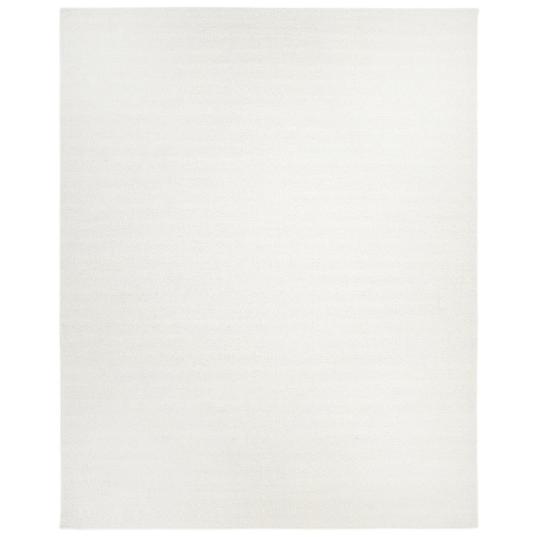 Handmade Ivory Wool 60'' x 36'' Flatweave Area Rug