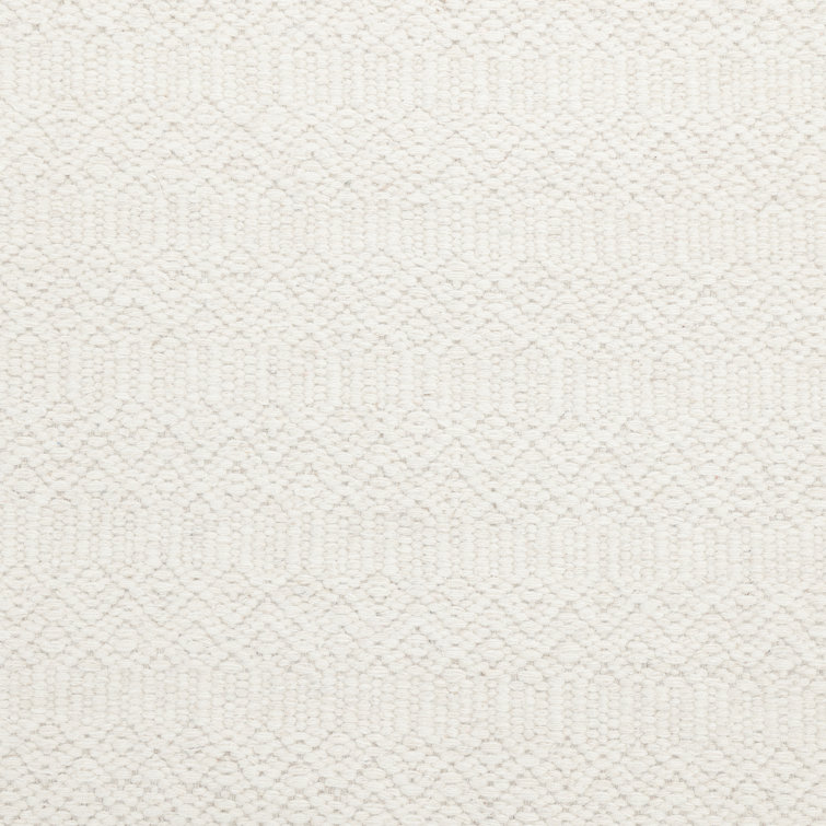Handmade Ivory Wool 60'' x 36'' Flatweave Area Rug