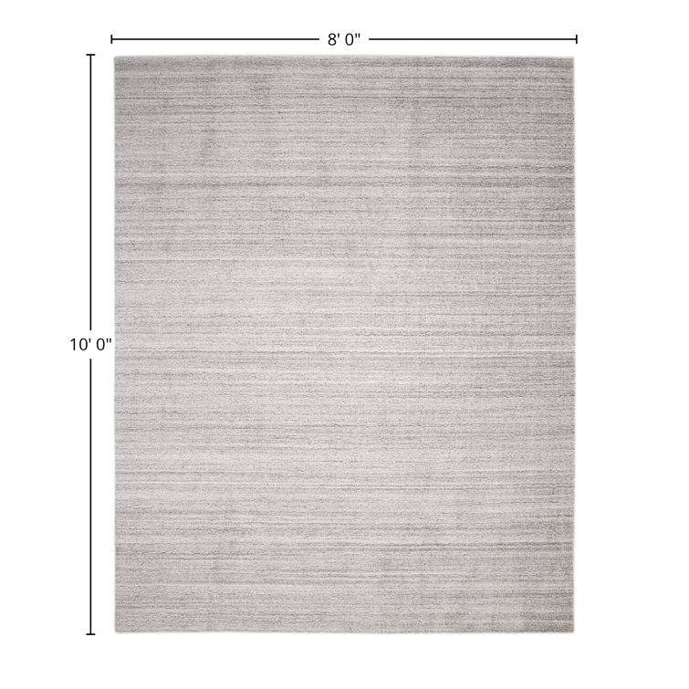 Halsey Hand-Knotted 8' x 10' Linen and Wool Stripe Area Rug