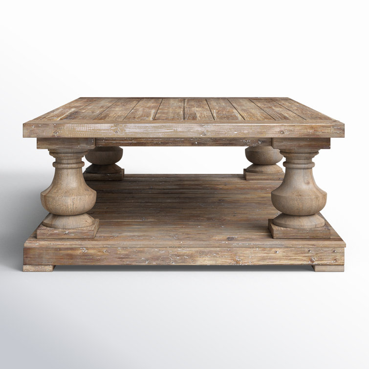 Stratford Gray and Brown Reclaimed Wood Rectangular Coffee Table