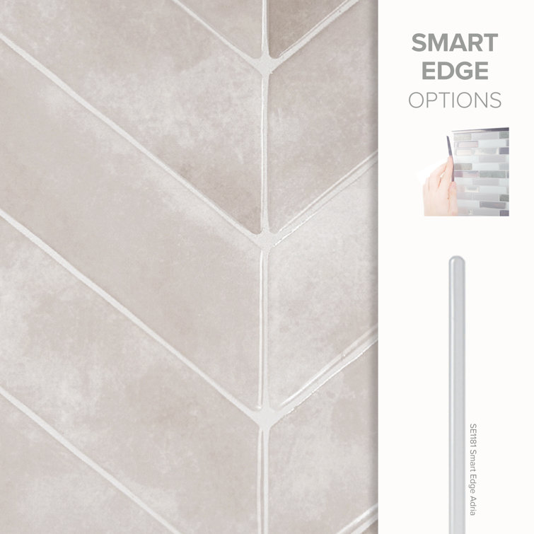Pink Matte Chevron Peel and Stick Backsplash Tile Set