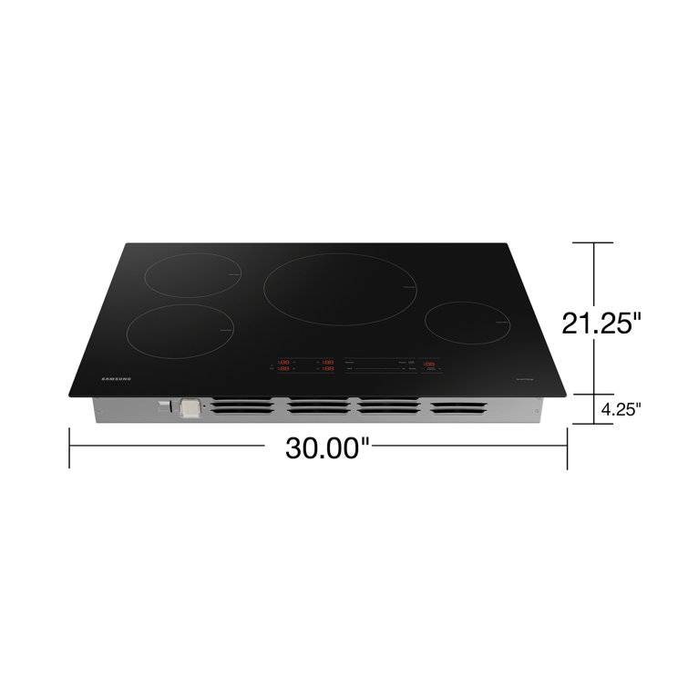 Samsung 30" Black Ceramic 4-Burner Induction Cooktop