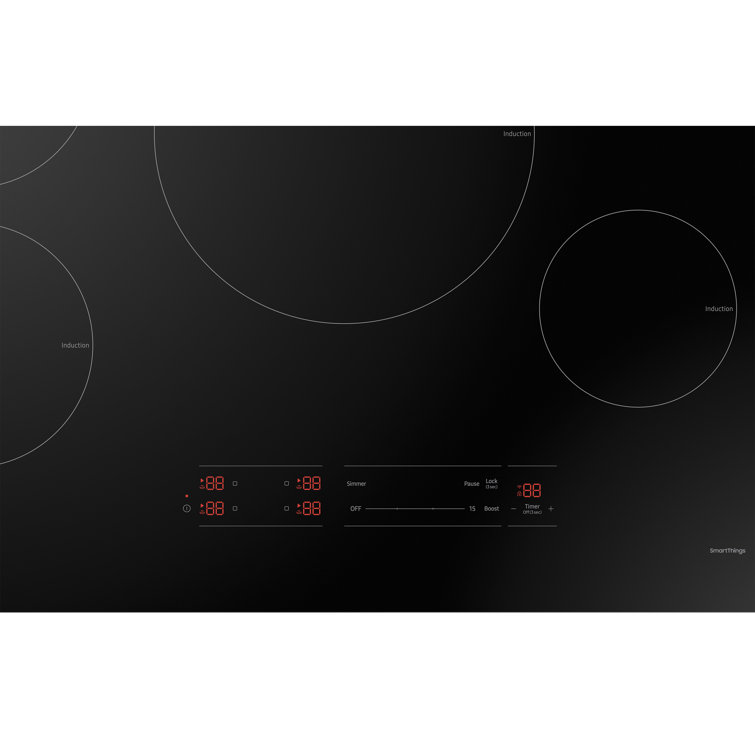 Samsung 30" Black Ceramic 4-Burner Induction Cooktop