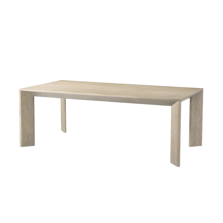 Beige Oak Extendable Rectangular Dining Table