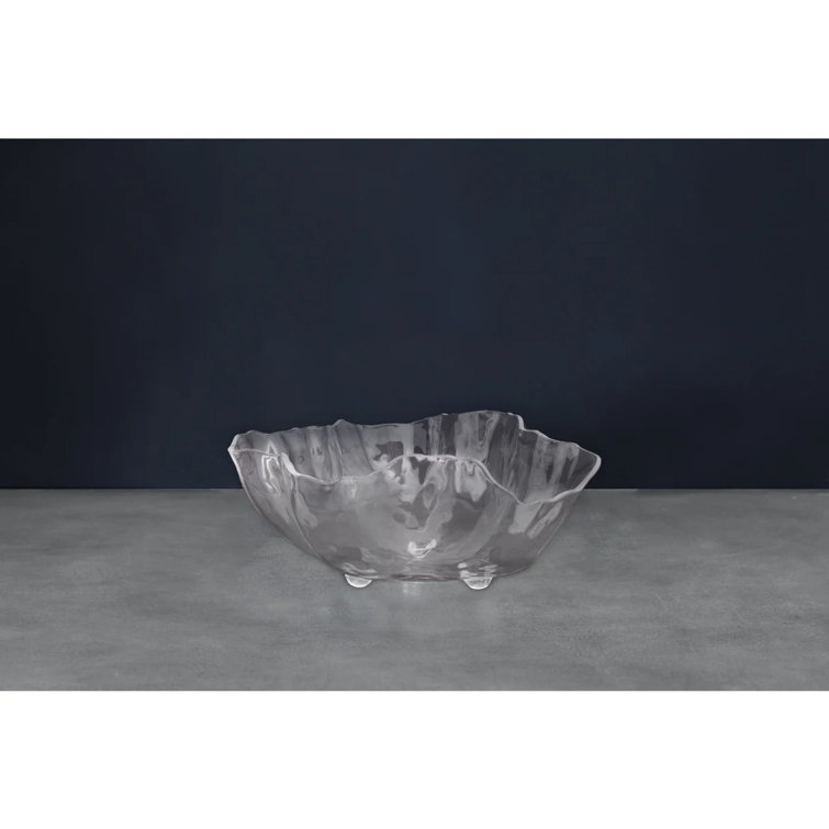 Large Clear Acrylic Serving Bowl for Indoor and Outdoor Use