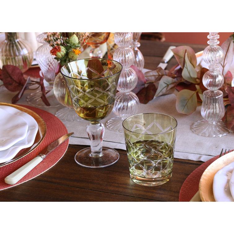 Colorful Handcrafted Glass Drinking Set of 6