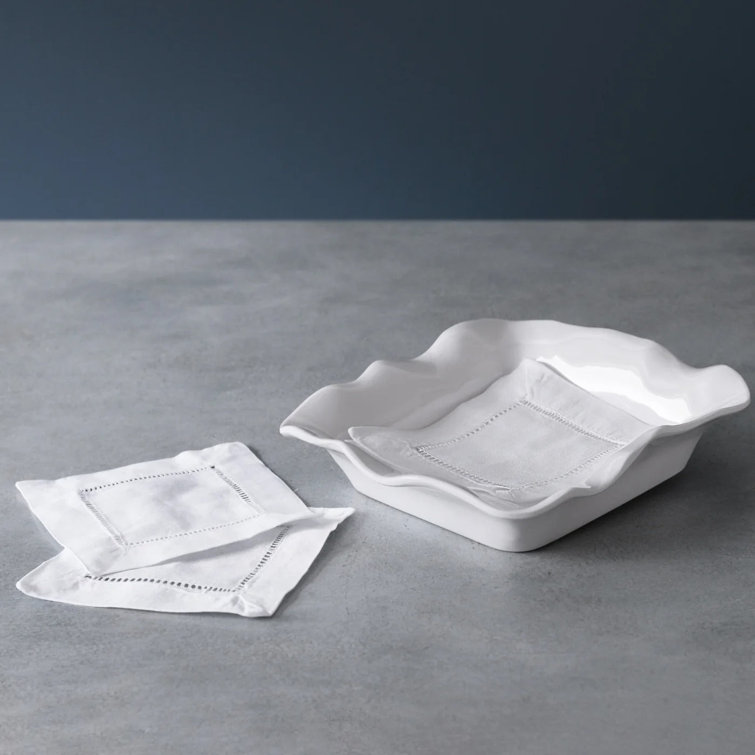 White Luxury Melamine Beverage Napkin Holder