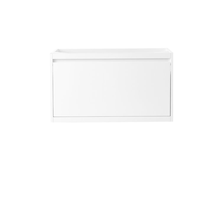 Glossy White 35.4" Wall-Mount Single Vanity Cabinet