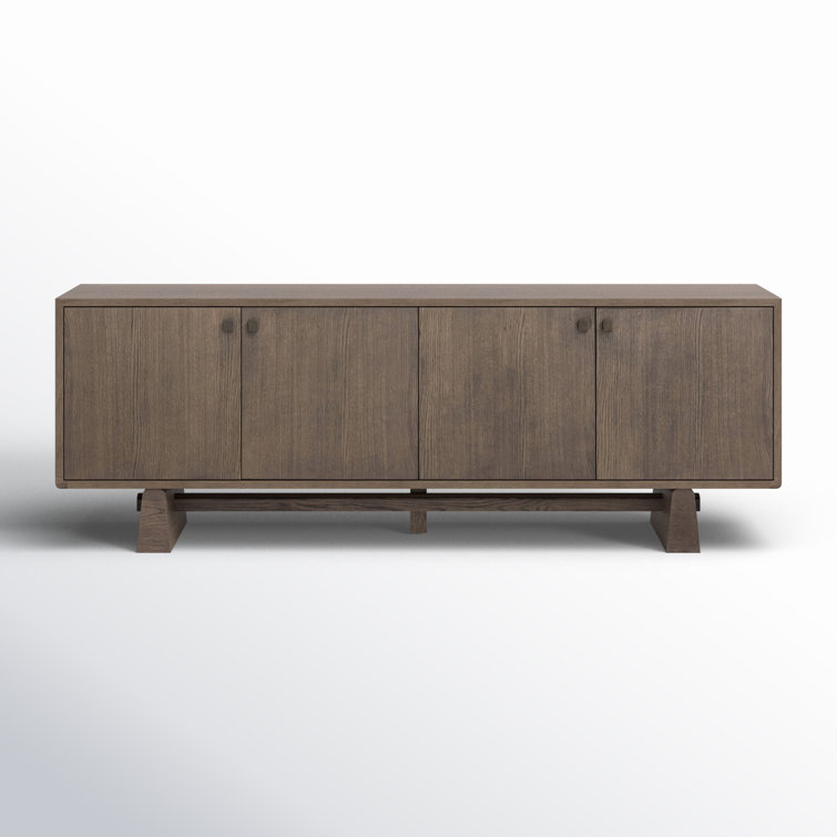 Malmo 94'' Aged Natural Oak Midcentury Sideboard