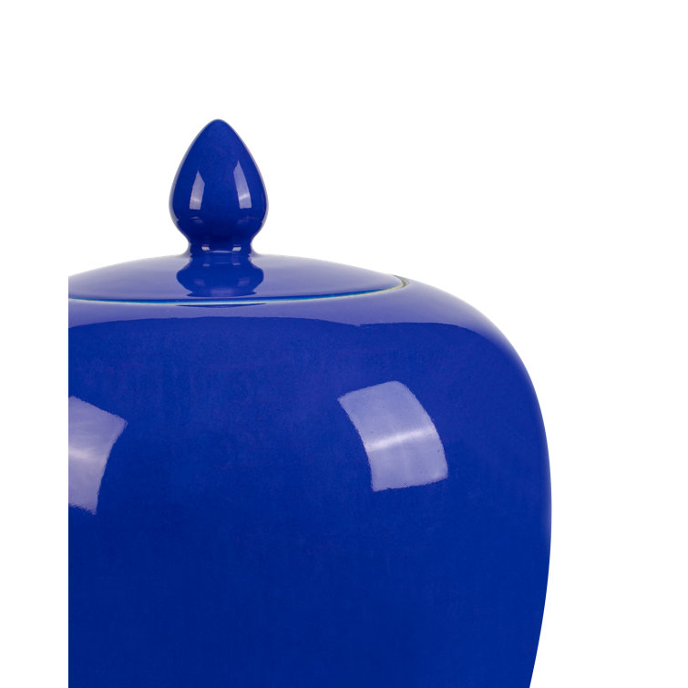 Ocean Blue Handmade Porcelain Ginger Jar