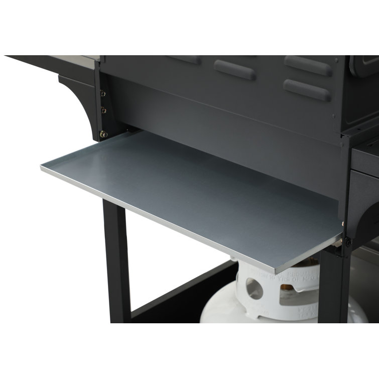 Stainless Steel 3-Burner Propane Gas Grill with Side Burner