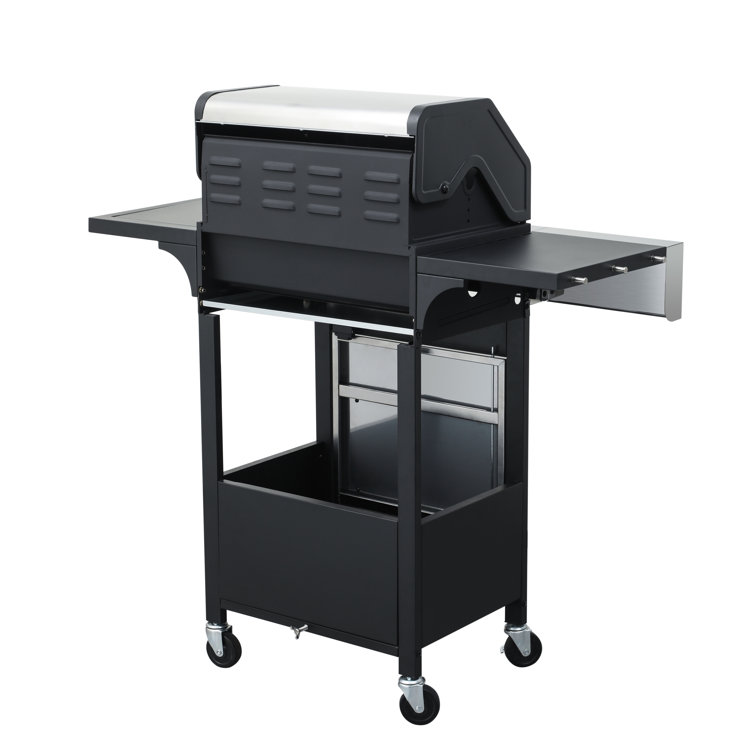 Stainless Steel 3-Burner Propane Gas Grill with Side Burner