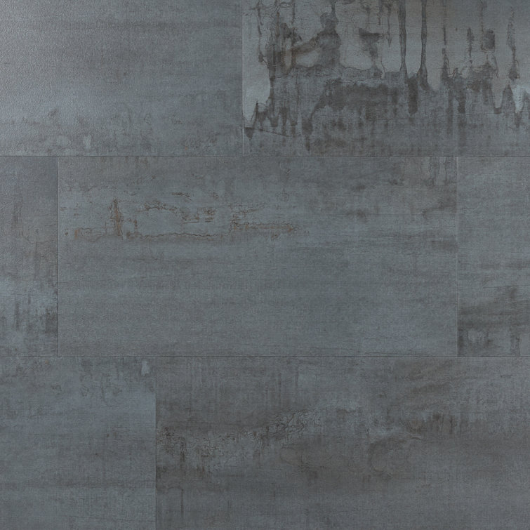 Angela Harris Chrome Matte Concrete-Look Luxury Vinyl Floor Tile