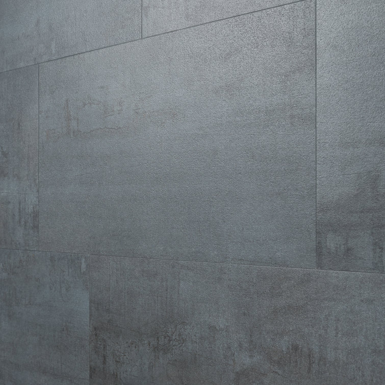 Angela Harris Chrome Matte Concrete-Look Luxury Vinyl Floor Tile