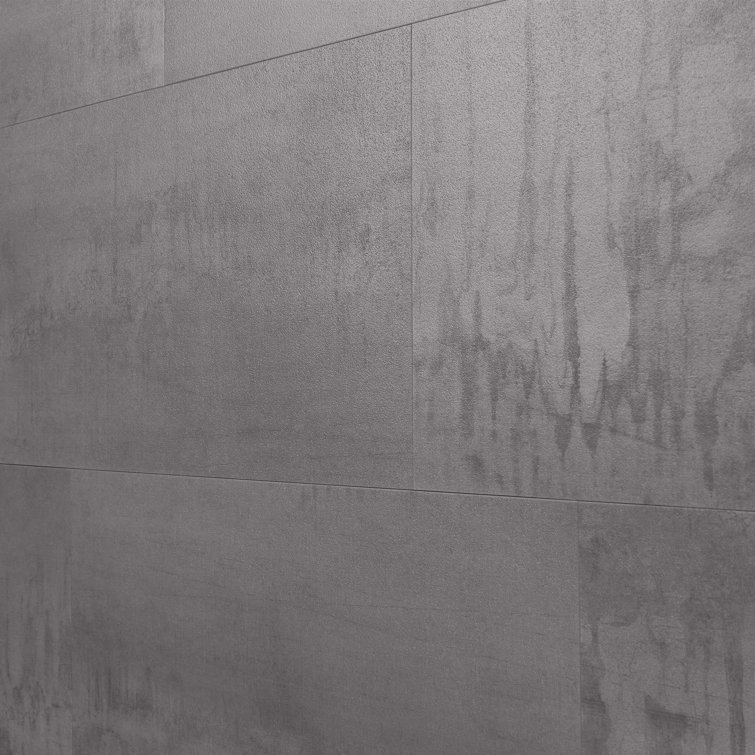 Steel Matte Concrete Look Waterproof Vinyl Floor Tile