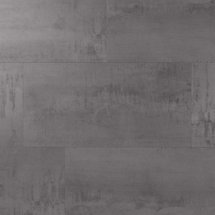 Steel Matte Concrete Look Waterproof Vinyl Floor Tile